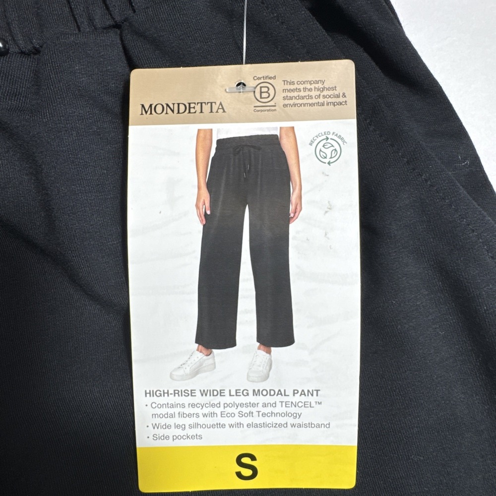 Mondetta Womens High‎ Rise Wide Leg Modal Pant Black Size S NWT 1675472 - Picture 5 of 8